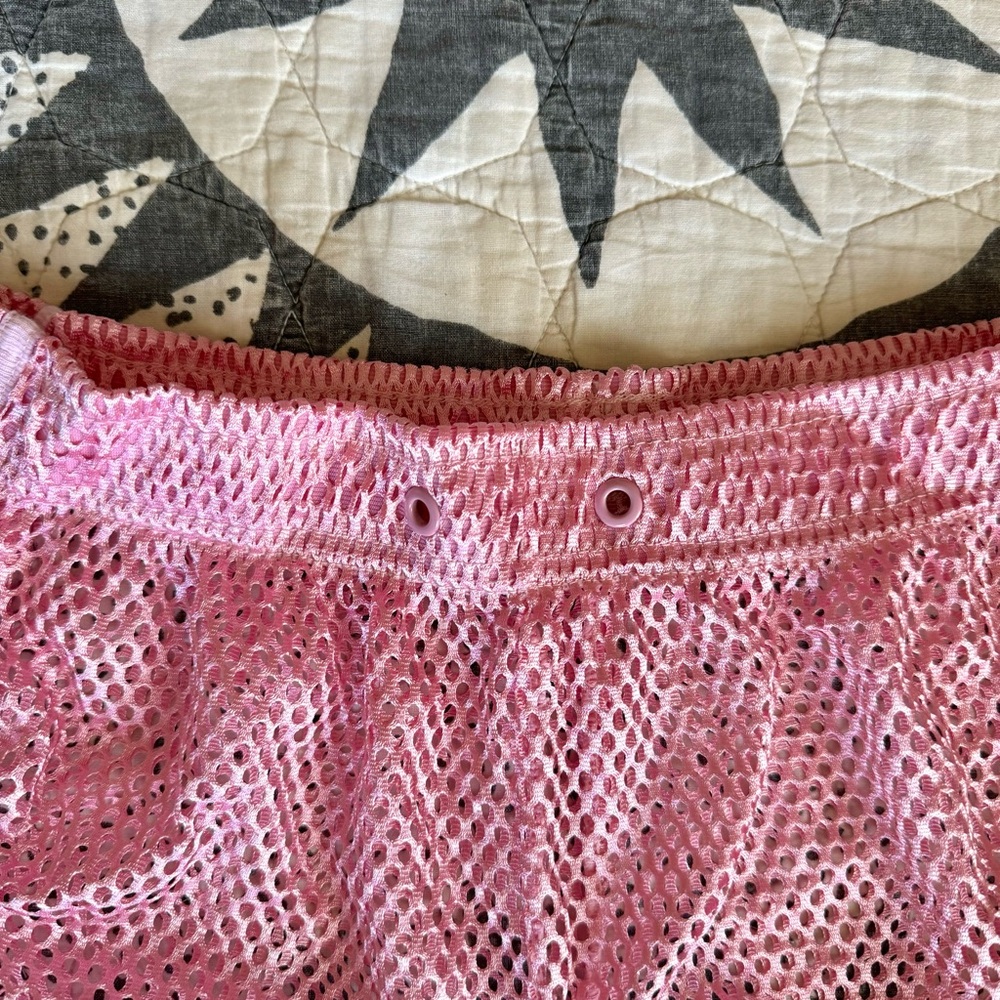 Pink Mesh Booty Shorts - Picture 3 of 4